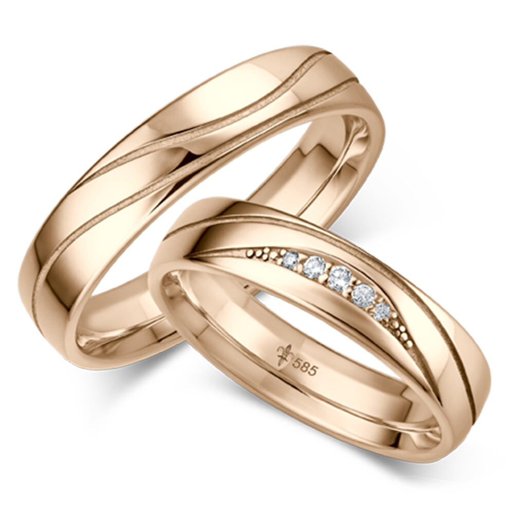 Trauringe Irene Roségold Brillant Giloy TR-0/TR-1-00070