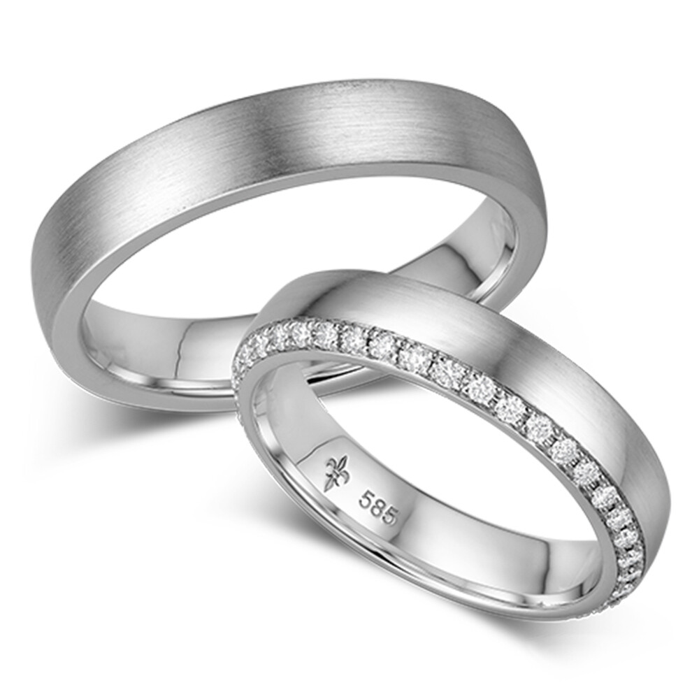 Giloy Trauringe Weißgold Modell 05 Désirée