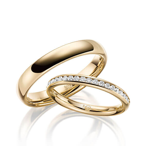 Trauringe Memoire Gelbgold Rubin RU-1637