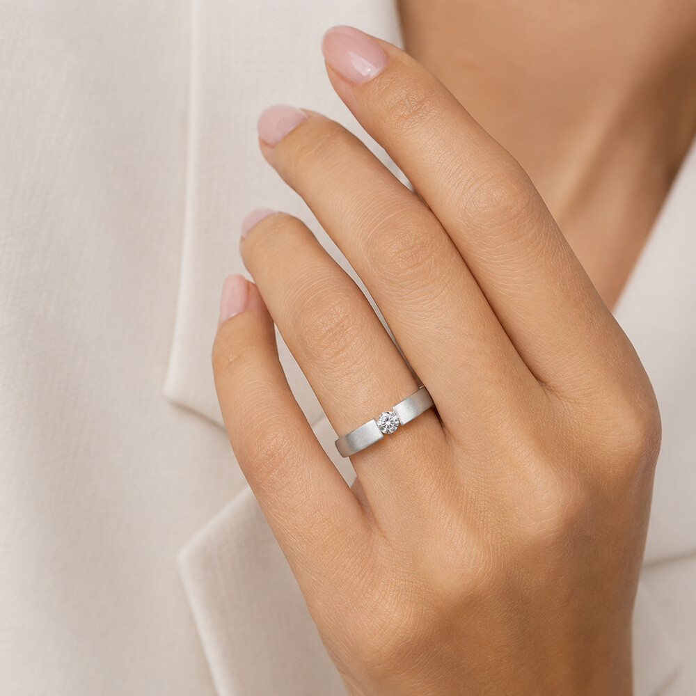 Verlobungsring Silber 925 mit Zirkonia Modell RZ00012