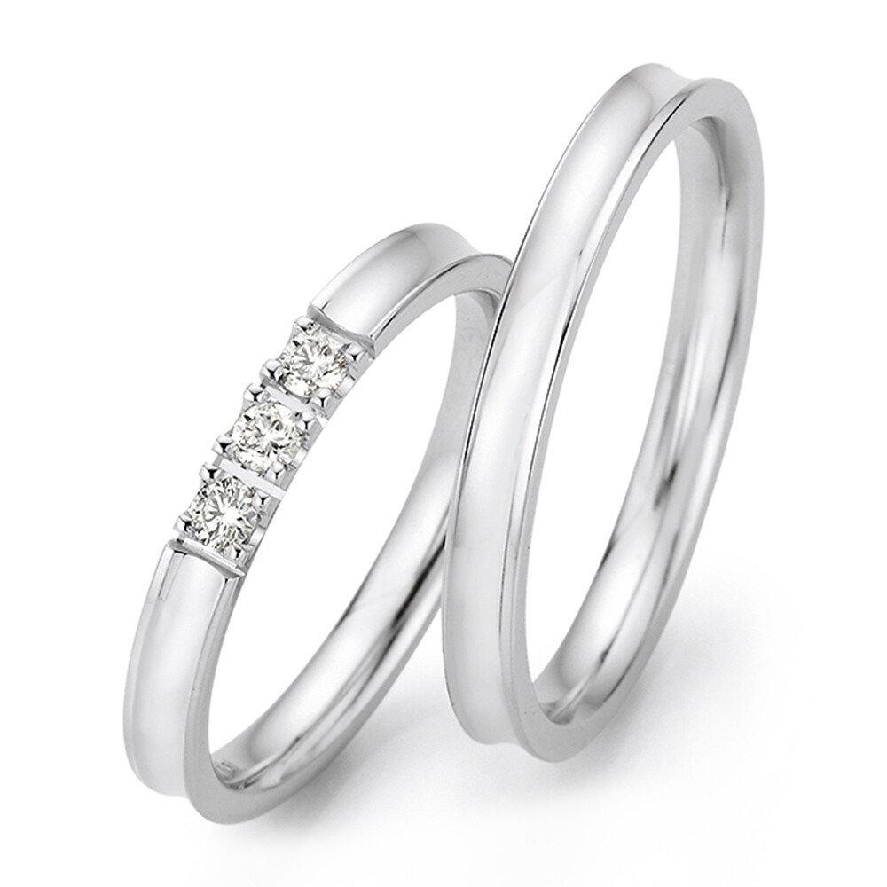 Eheringe Trilogy Diamond Weißgold Konkav Brillant 66/72050 & 66/72060