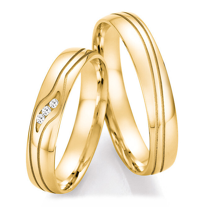 Trauringe Gelbgold Brillant Collection Ruesch 66/41150 & 66/41160