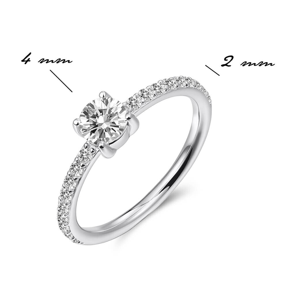 Pavé Ring Silber 925 Zirkonia Weiß Gisser R468