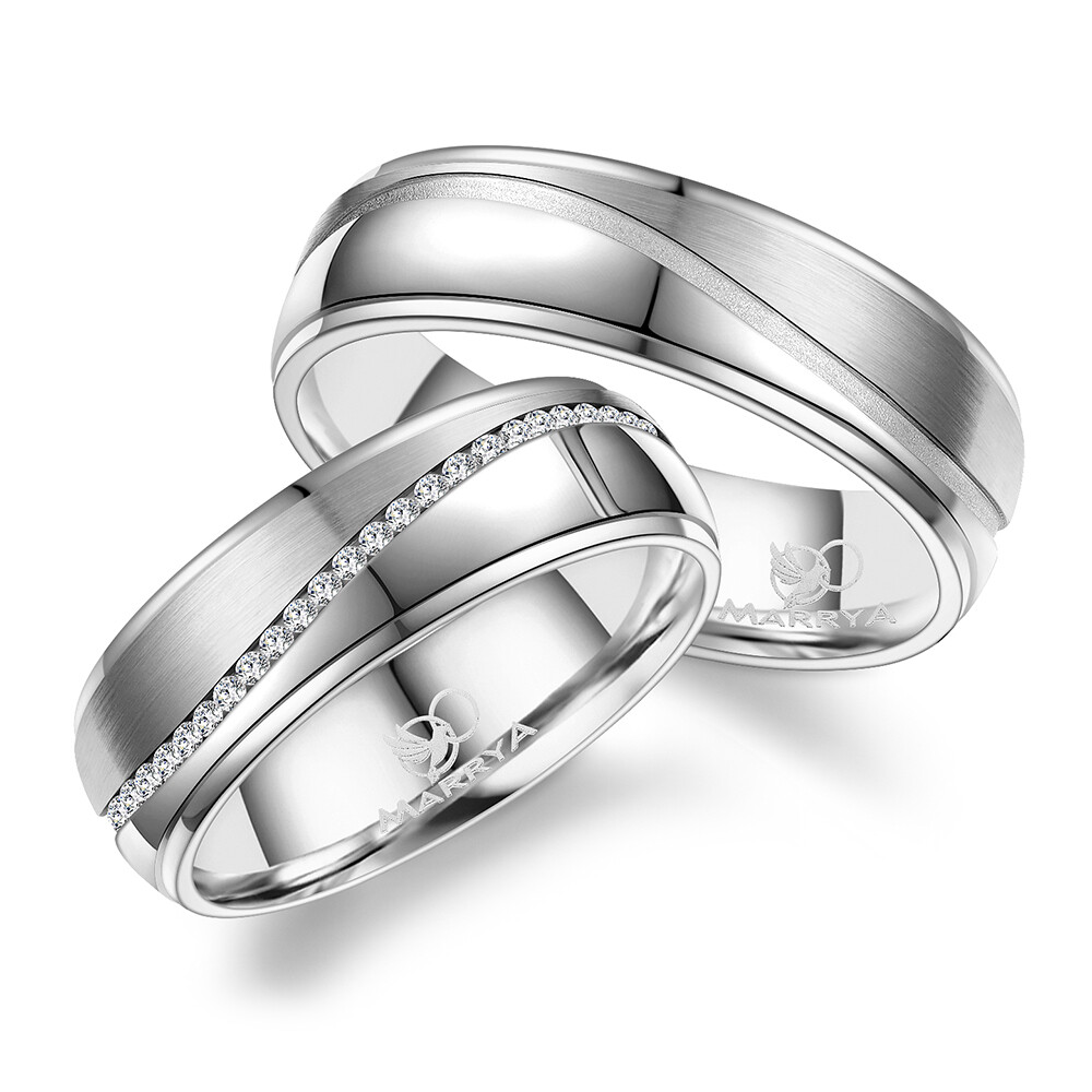 Trauringe Partnerringe Edelstahl Wellenfuge Marrya ES-26