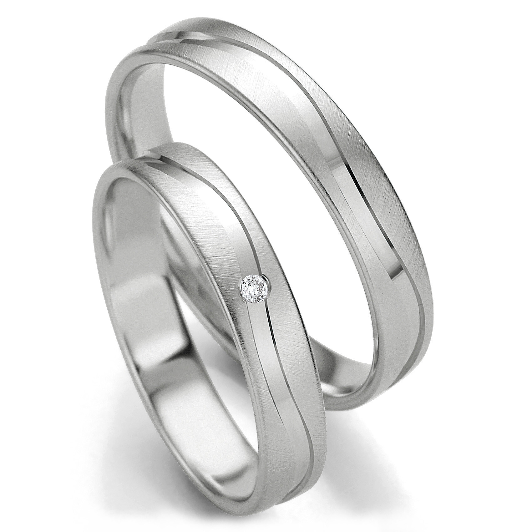 Breuning Trauringe 48/07131 & 48/07132 Palladium