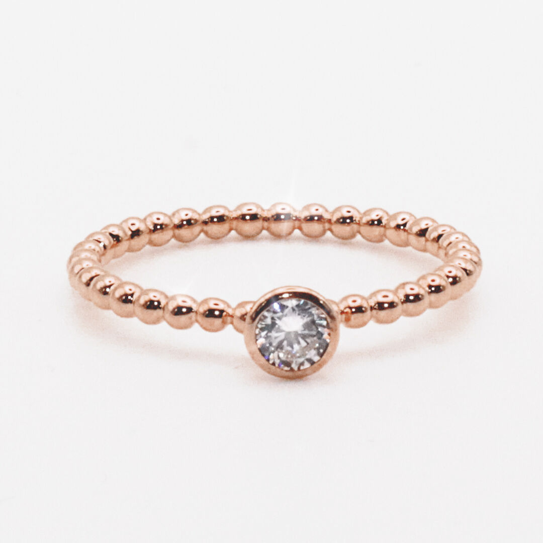 Verlobungsring Kugelring BR173-4 Rotgold Brillant