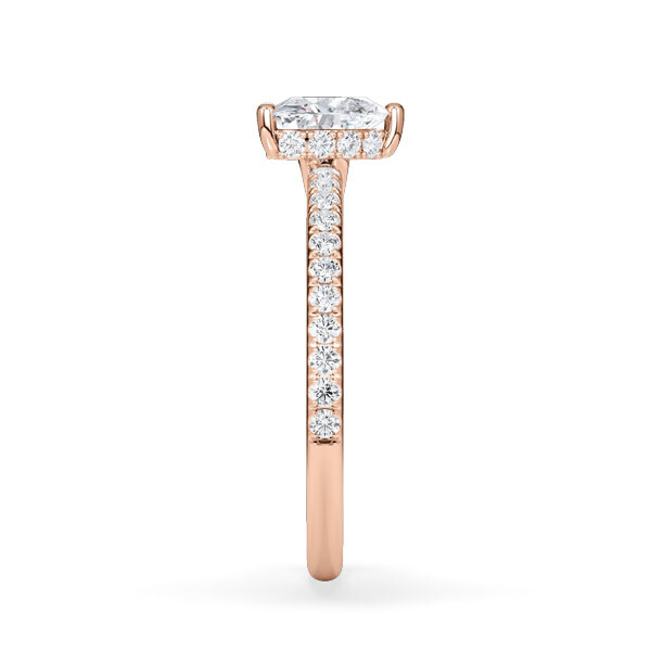 Ring Hidden Halo Rotgold Rubin 1900