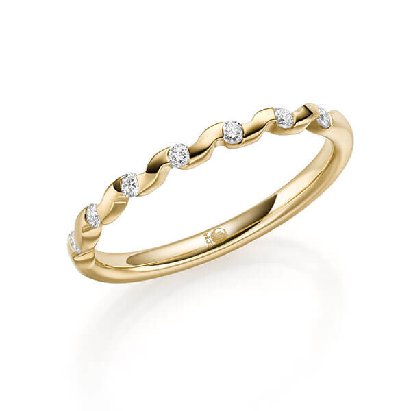 Paar Trauringe / Eheringe Gelbgold 333/- zus. 0,140 ct, tw, si - RU-1748-1