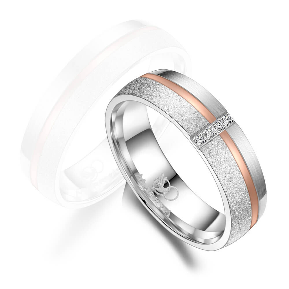 Trauringe Partnerringe Silber & Gold Marrya SG-A-07