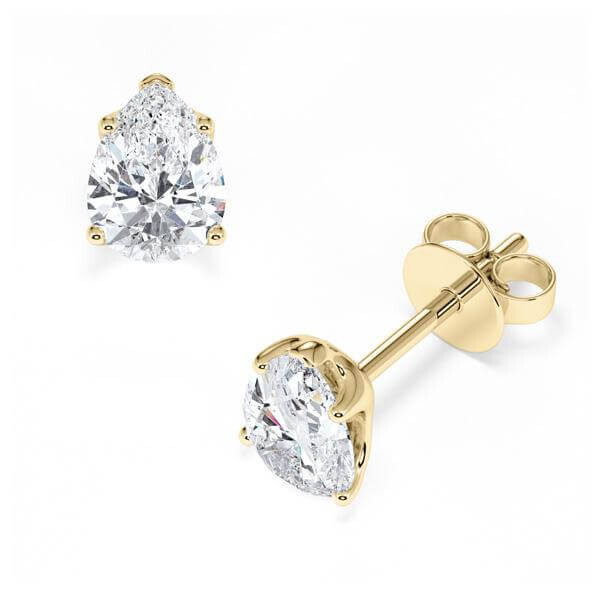 Ohrstecker Gelbgold 585 Tropfen-Diamant zus. 2,000 ct, tw, vs Rubin RU-1779-17