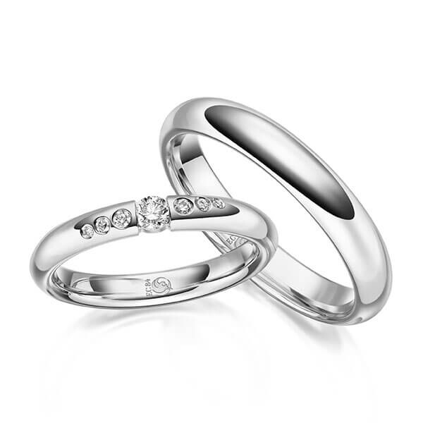 Trauringe Palladium Spannring Rubin RU-1630