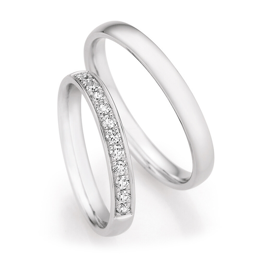 Trauringe Weißgold Honeymoon Premium Ruesch 66/69190