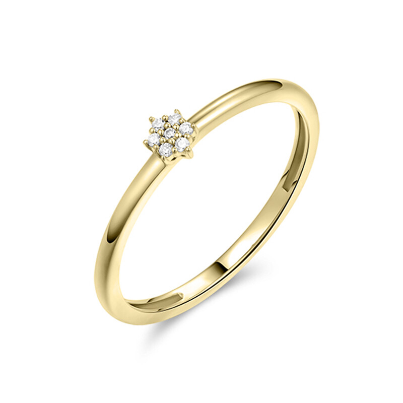 Ring 14k Gold mit Zirkonia Gisser Jewels VGR032