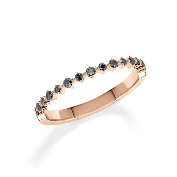 Memoire/Vorsteckring Rotgold 585/- zus. 0,113 ct, Black - RU-1807-28