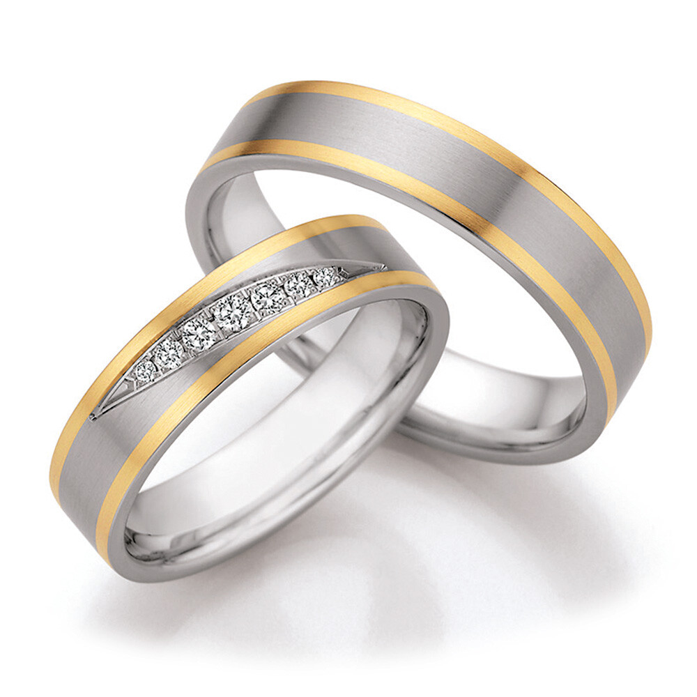 Eheringe Steel Gold Elegance Collection Ruesch 88/25170
