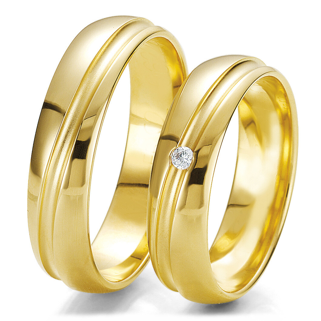 Breuning Trauringe 48/06221 & 48/06222 aus Gelbgold