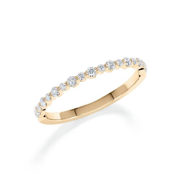Memoire-Ring Roségold 375 Diamant zus. 0,169  ct. tw, si Rubin RU-1799