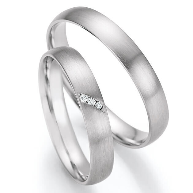 Collection Ruesch Trauringe Eheringe Weißgold Brillant 66/61110 & 66/61120