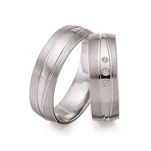 Schwarz Trauringe Partnerringe Silber 925 Zirkonia SW925-099