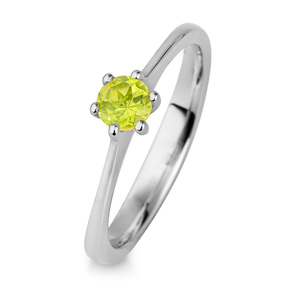 Verlobungsring mit Peridot BR197-0 Platin
