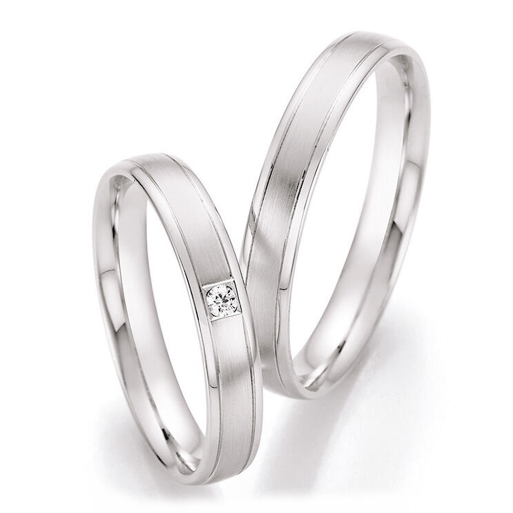 Trauringe Weißgold Brillant Collection Ruesch 66/41070 & 66/41080