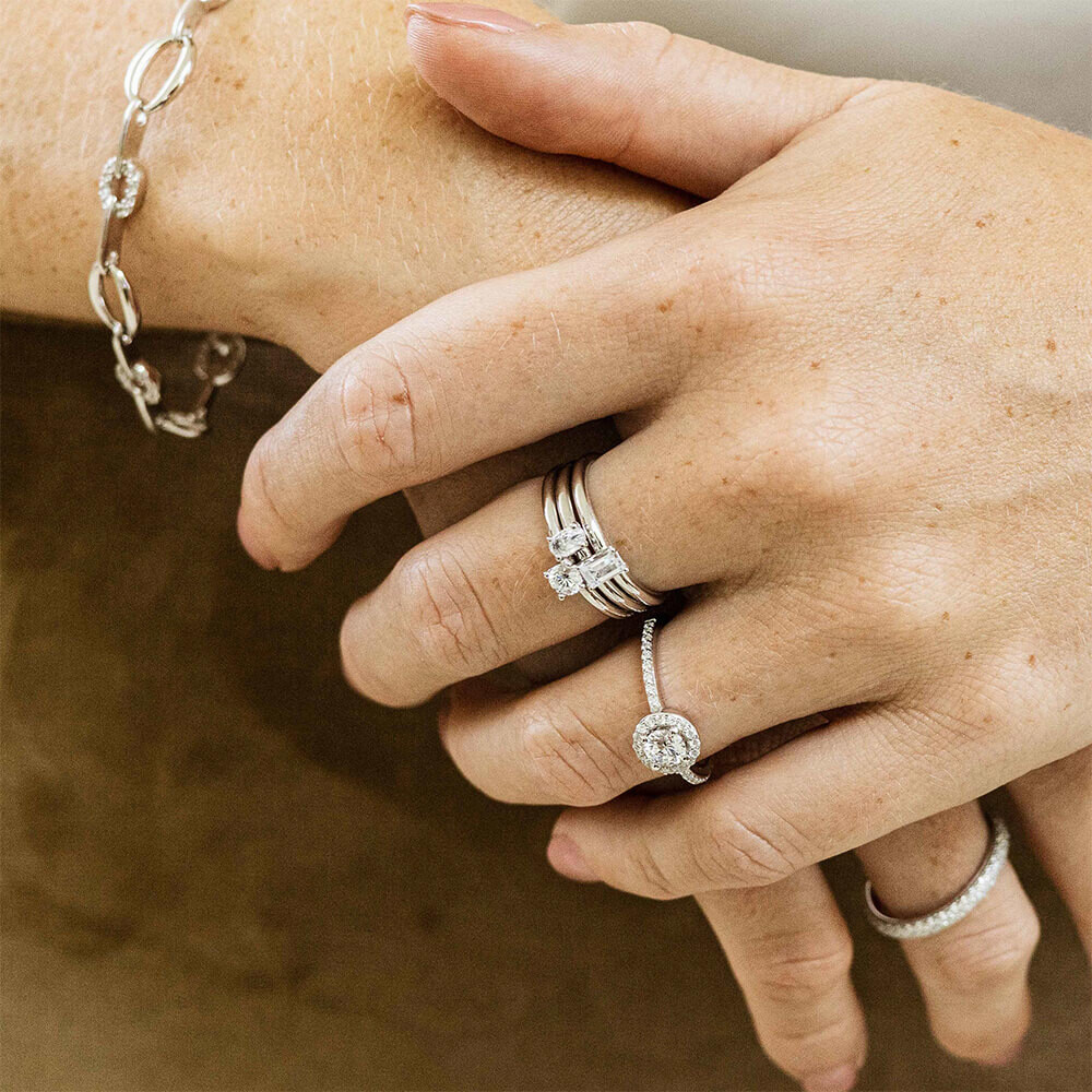 Halo Ring Silber 925 Zirkonia Gisser R446