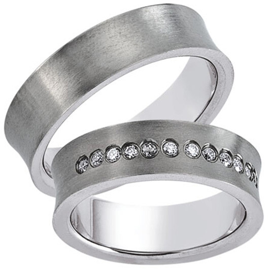 Schwarz Partnerringe Titan 20025