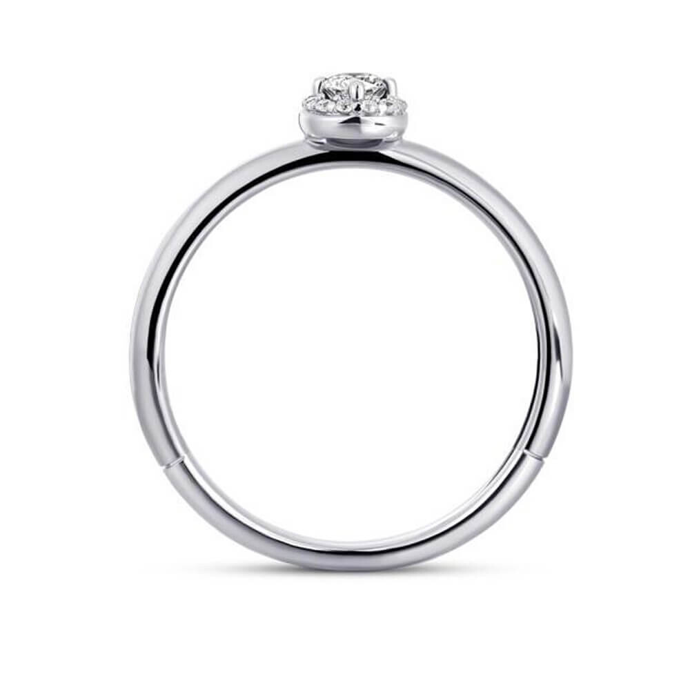Halo Ring Silber 925 Zirkonia Gisser R486