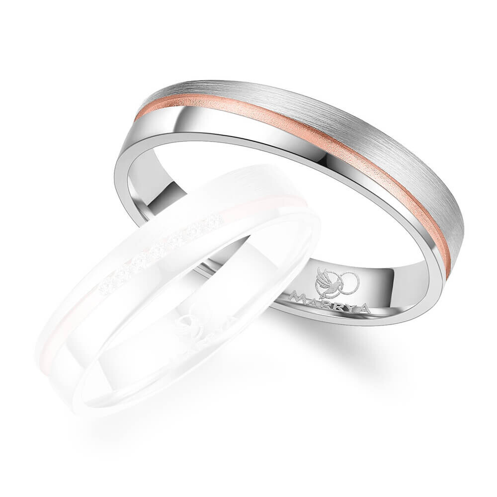 Trauringe Partnerringe Silber & Gold Marrya SG-A-10