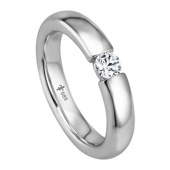 Solitär Ring Weißgold Giloy TV000035-2