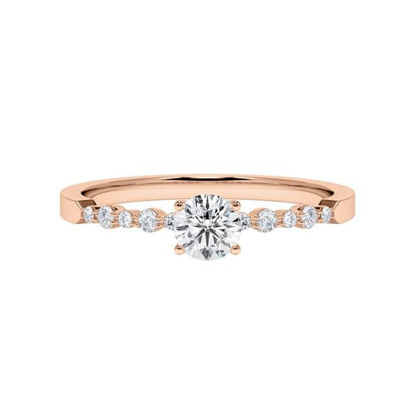Diamantring Rotgold 333 Brillant zus.0,408ct. tw/si Rubin RU-1787