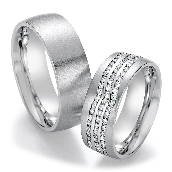 Collection Ruesch Trauringe Weißgold La Bellezza 02/50130 & 02/50140