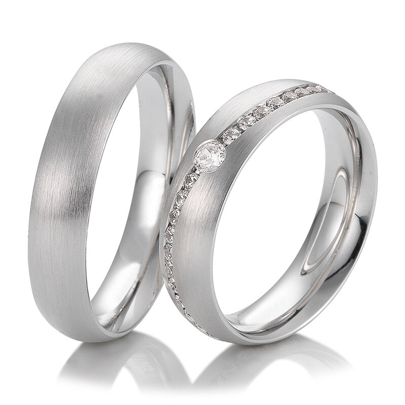 Breuning Trauringe Weißgold 48/04257 & 48/04258