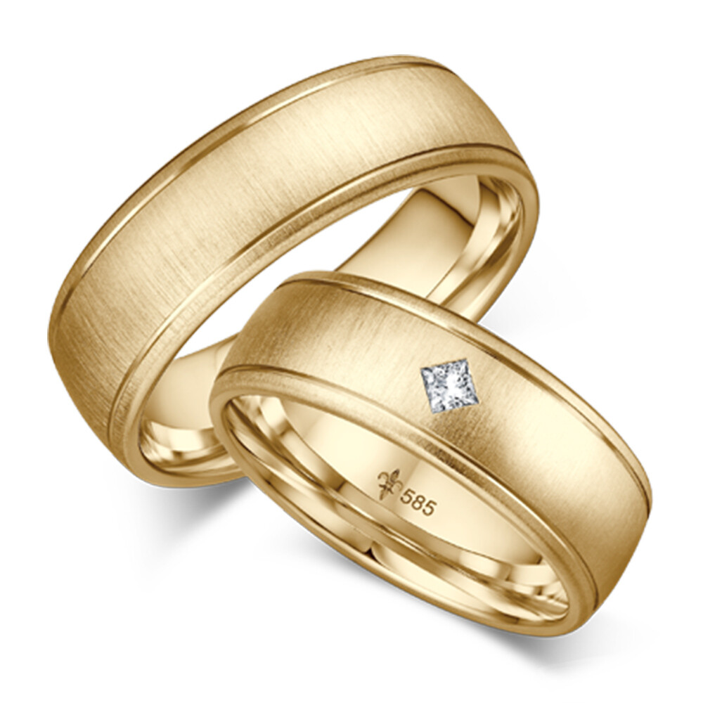 Trauringe Jeanne Gelbgold Princess Giloy TR-0/TR-1-00066