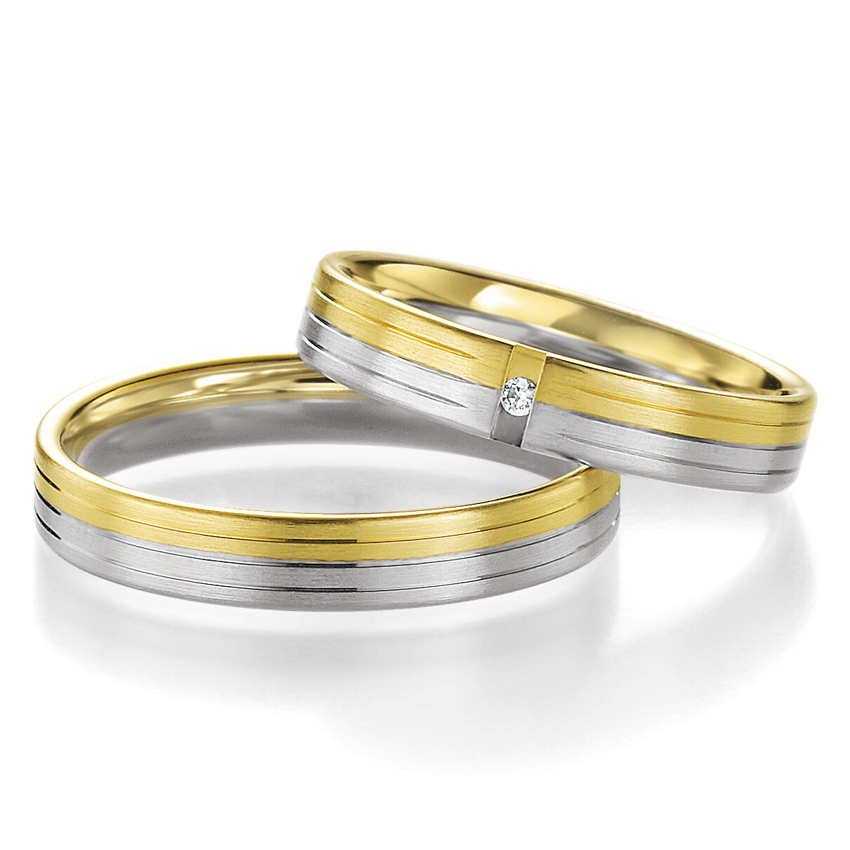 Breuning Trauringe Weißgold & Gelbgol 48/04217 & 48/04218