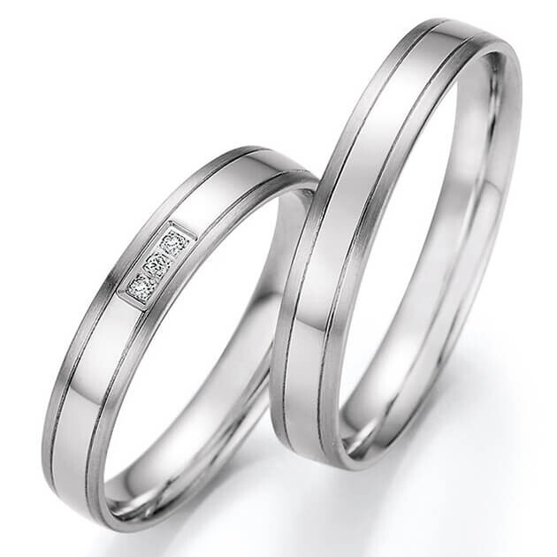 Collection Ruesch Trauringe Eheringe Palladium Brillant 66/61170 & 66/61180