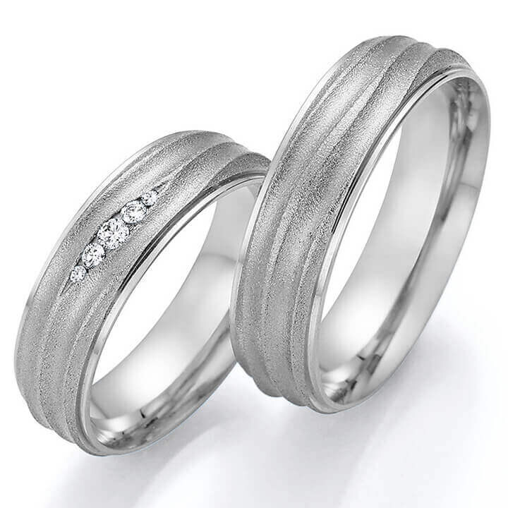 Collection Ruesch Trauringe Eheringe Weißgold Brillant 66/63130 & 66/63140