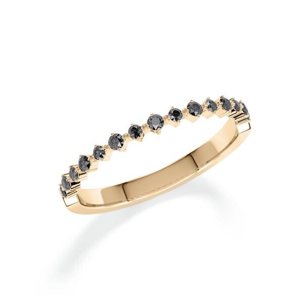 Memoire/Vorsteckring Roségold 585/- zus. 0,113 ct, Black - RU-1807-27