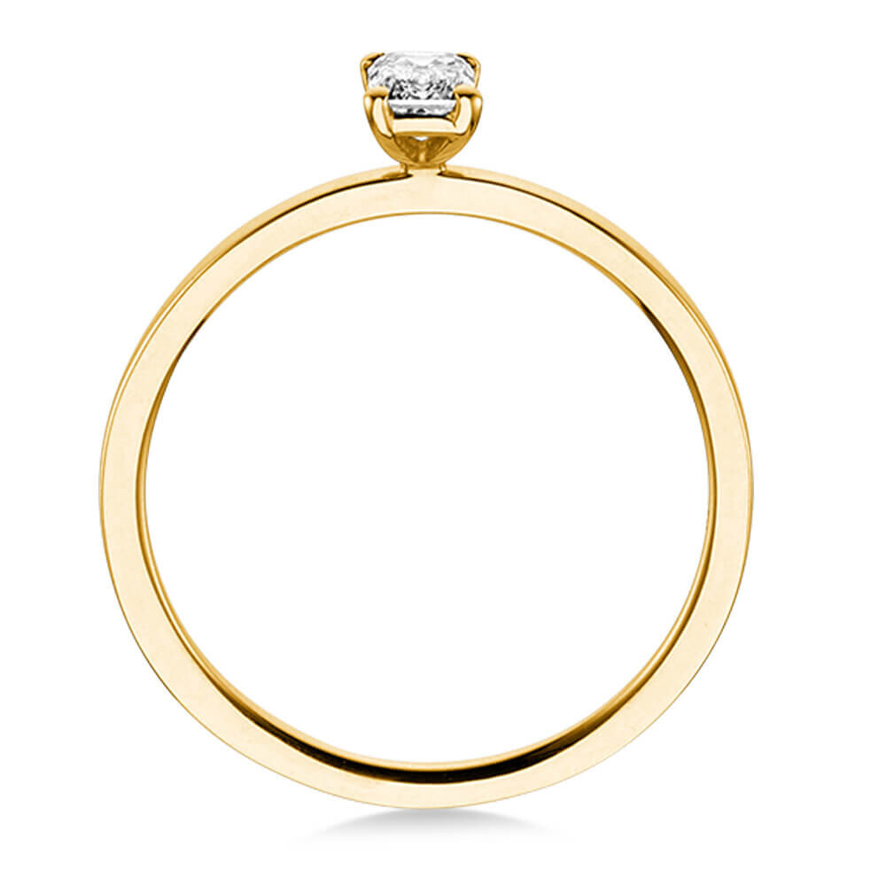 Verlobungsring Gelbgold 585 mit 0,15 ct Emerald Solitär – Dettinger 27259