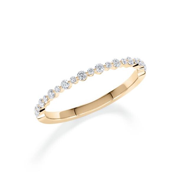 Memoire-Ring Roségold 375 Brillant zus. 0,169 ct. Rubin RU-1801