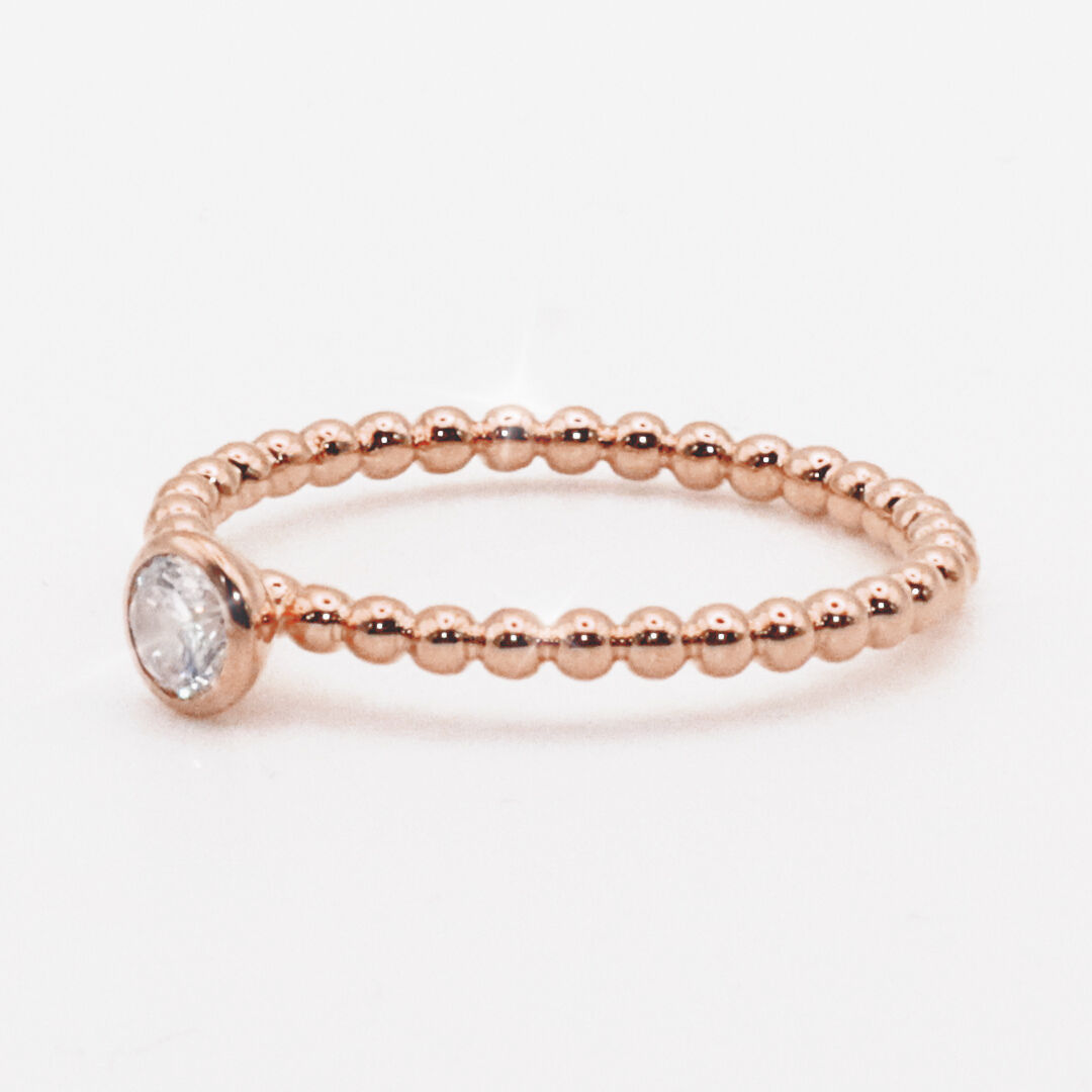 Verlobungsring Kugelring BR173-4 Rotgold Brillant