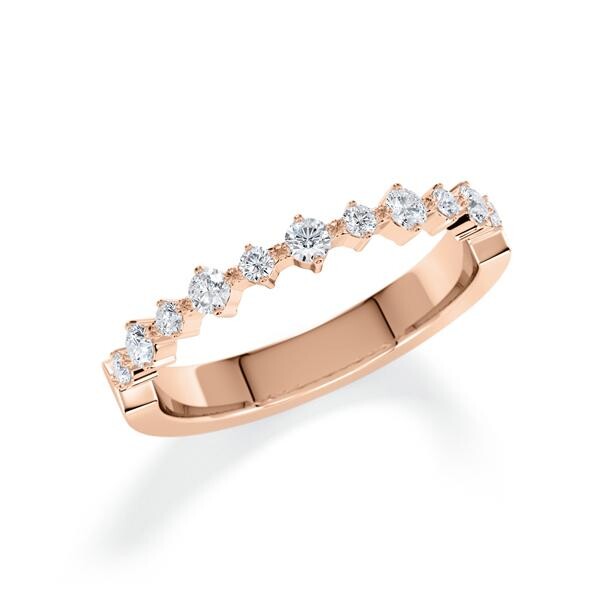 Memoire/Vorsteckring Rotgold 750/- zus. 0,320 ct, tw, si - RU-1807-22