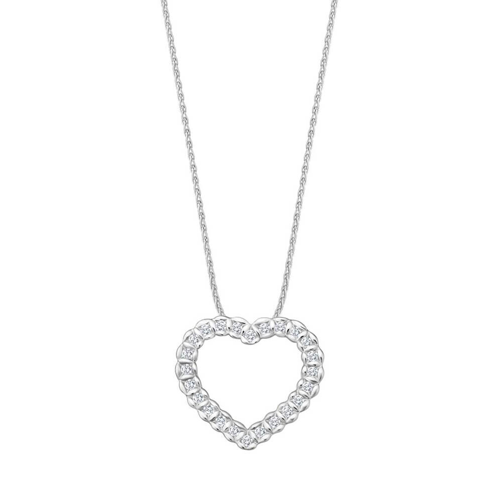 Kette mit Anhänger Herz Weißgold bella luce EH001115