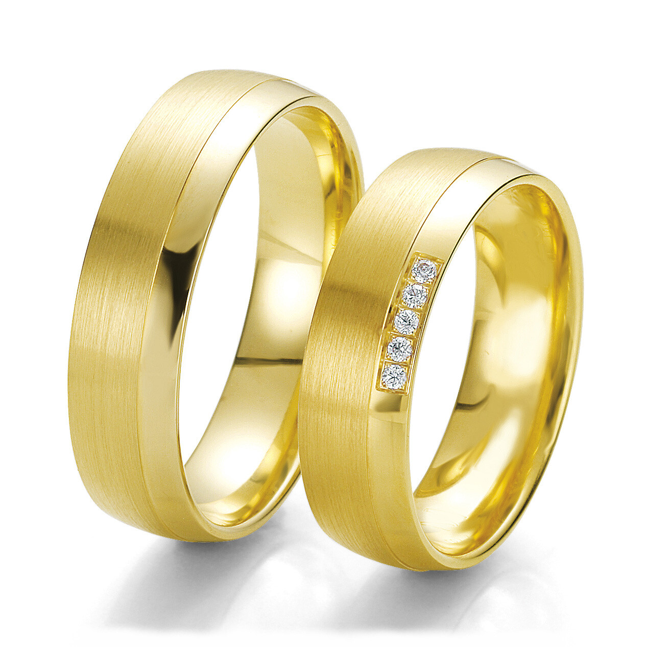 Breuning Trauringe 48/06225 & 48/06226 aus Gelbgold