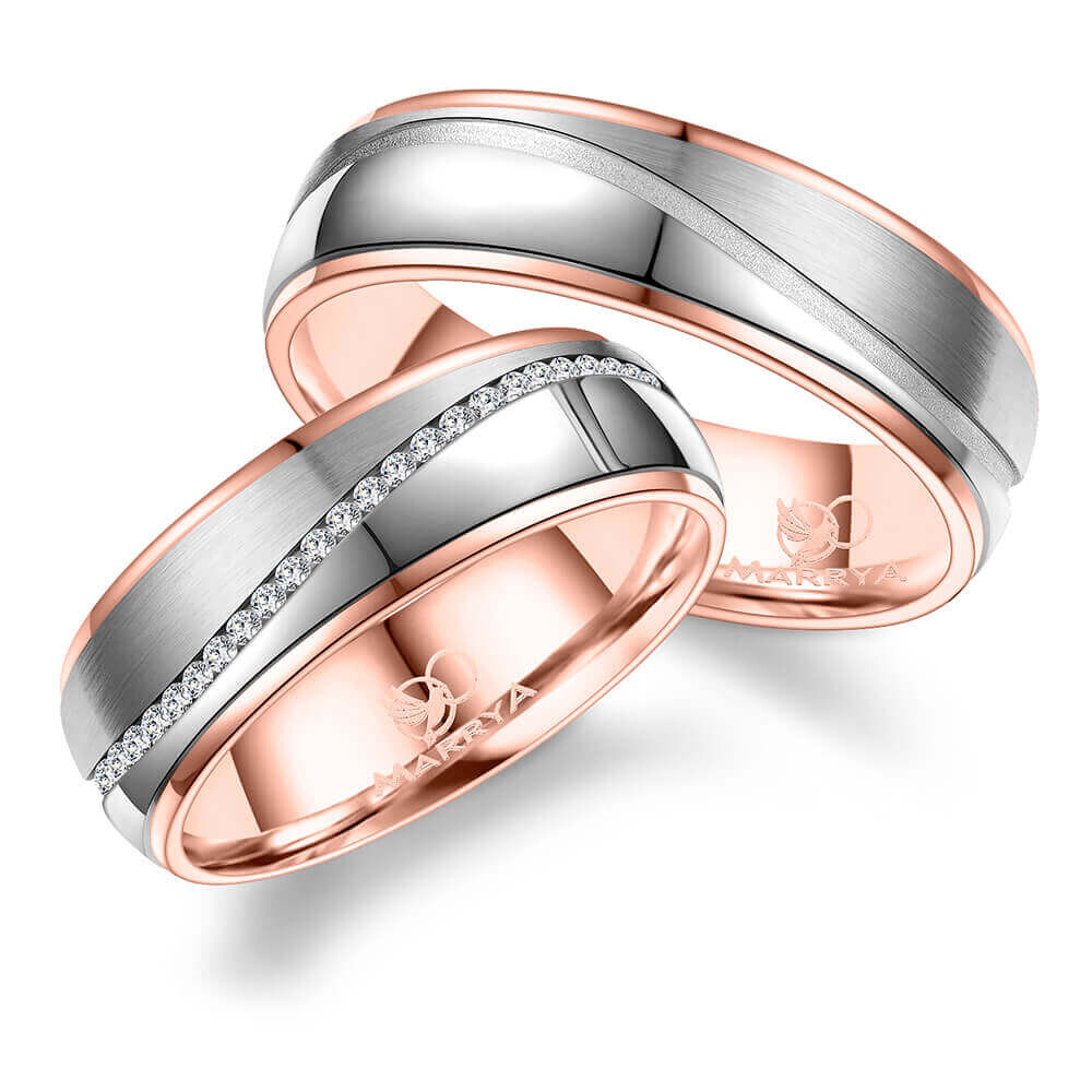 Partnerringe Trauringe Edelstahl Rosé Marrya ES-23