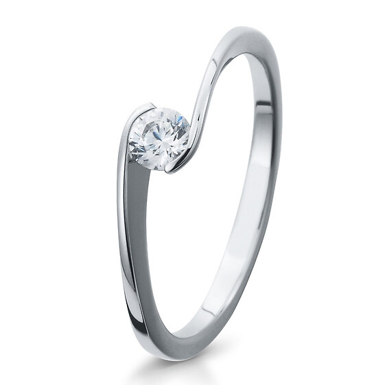 Antragsring Silber mit Zirkonia Breuning 41/53120