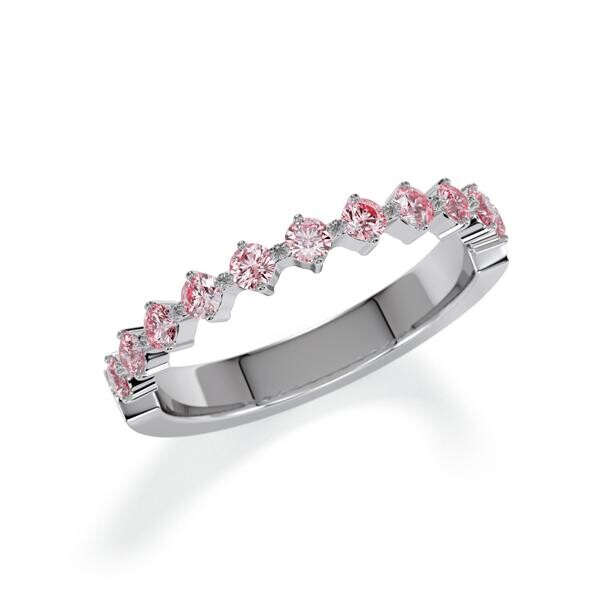 Memoire- Vorsteckring Graugold 585 zus. 0,440ct. Pink Rubin 1806