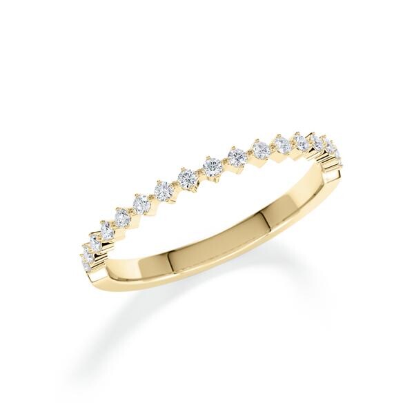 Memoire- Vorsteckring Gelbgold 750 zus. 0,160ct. tw, si Rubin 1806