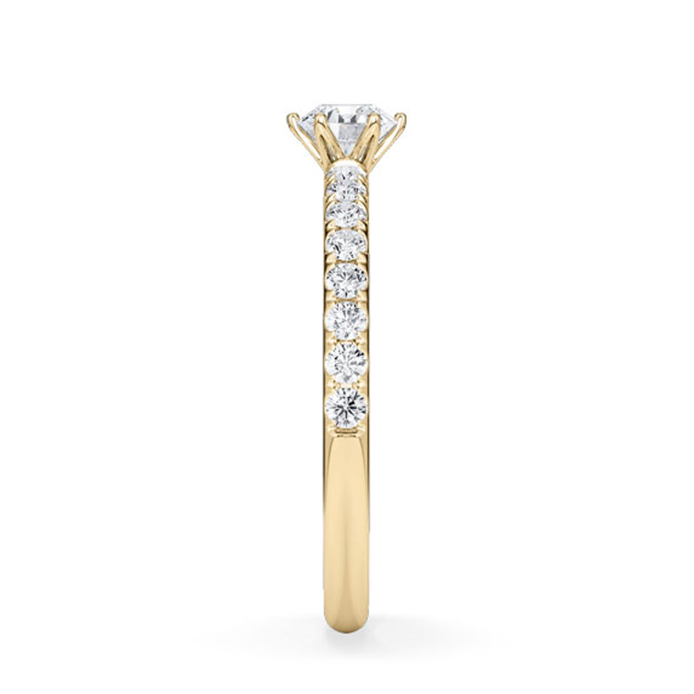 Verlobungsring Hollywood Gelbgold 750 Brillant 0,570 ct Pavé – Rubin RU-1888