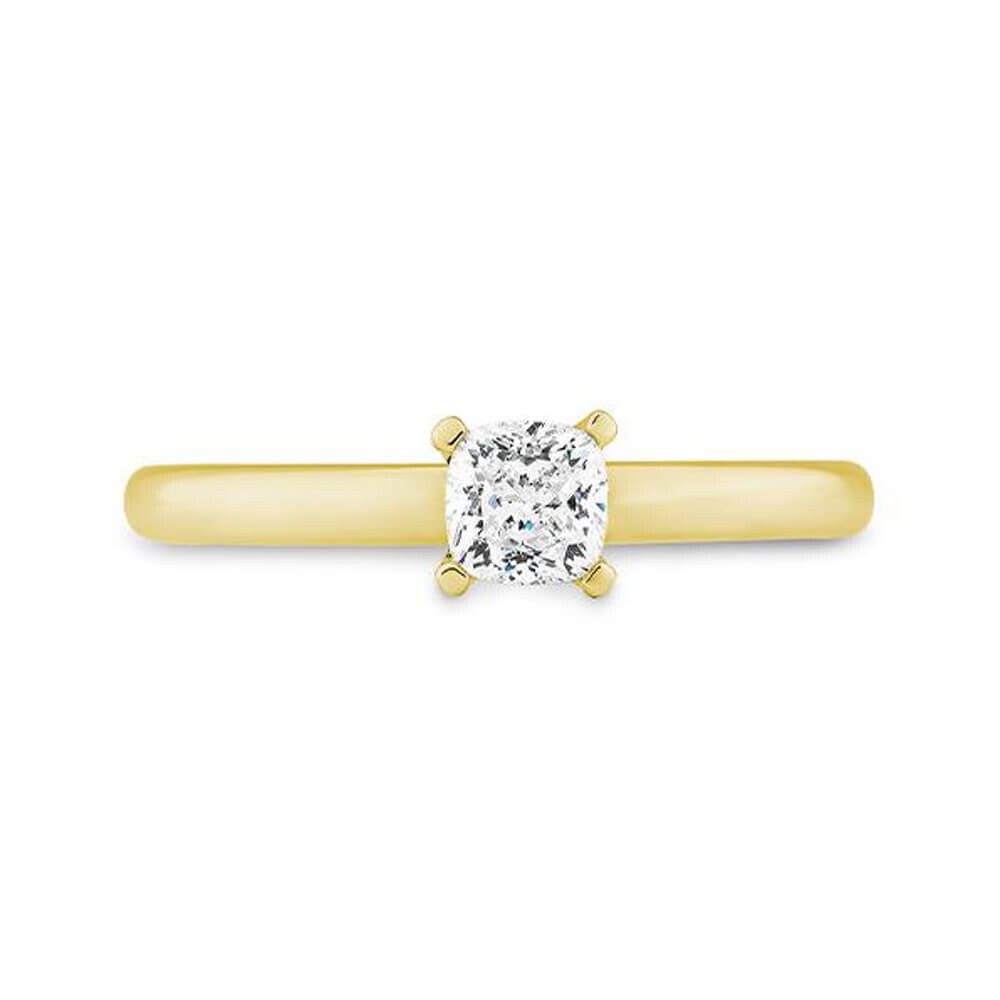 Verlobungsring Cushion Gelbgold Lab-Grown Diamant Breuning 41-06317